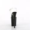 Pleaser - FLAMINGO808NLDG Sandale à bride à la cheville, Pole dance chaussures - Noir/Transparent Product image